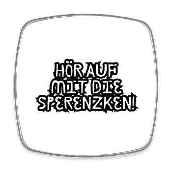 Stop with the Sperenzken - Square fridge magnet - white - Front