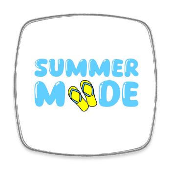summer mode - Viereckiger Kühlschrankmagnet - Weiß - Vorne