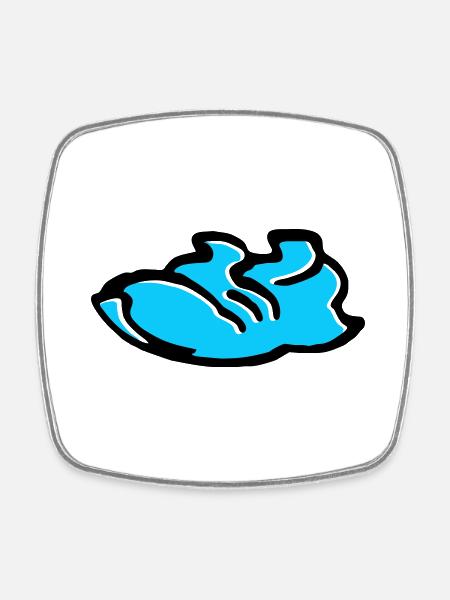 Sneaker - Square fridge magnet - white