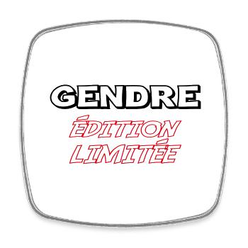 GENDRE édition limitée - Magnet carré - blanc - Devant