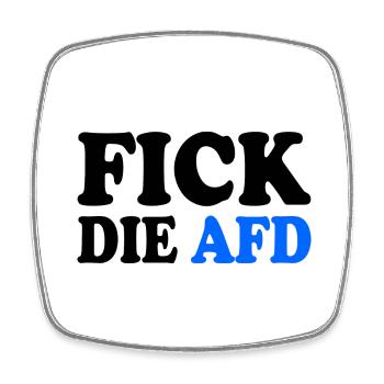 Fick die afd - Viereckiger Kühlschrankmagnet - Weiß - Vorne