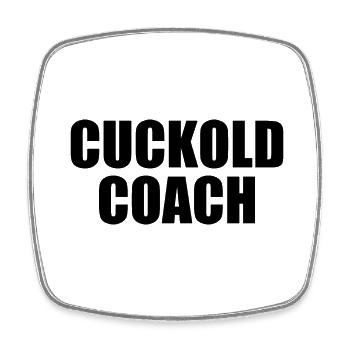 Cuckold coach - Viereckiger Kühlschrankmagnet - Weiß - Vorne