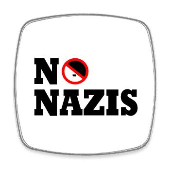 No nazis - Viereckiger Kühlschrankmagnet - Weiß - Vorne