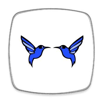 hummingbird bird 2 - Square fridge magnet - white - Front