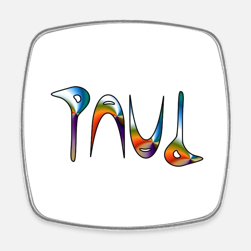 Paul - Square fridge magnet - white