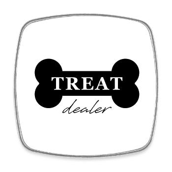 Marchand de friandises – Conception pour les agents de friandises - Magnet carré - blanc - Devant