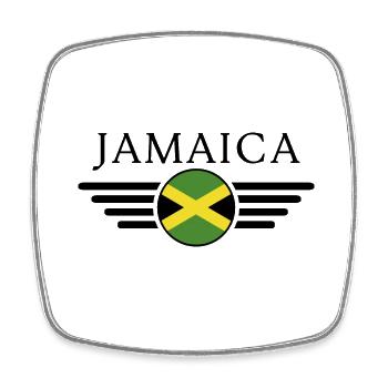 J’aime la Jamaïque, Style Design T-Shirt - Magnet carré - blanc - Devant