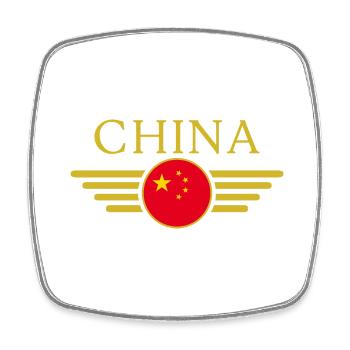 I Love China, Elegance Style Design T-Shirt - Square fridge magnet - white - Front