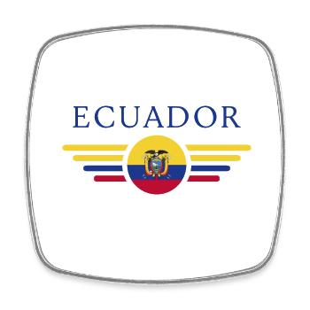 Ich liebe Ecuador Design T-Shirt - Viereckiger Kühlschrankmagnet - Weiß - Vorne