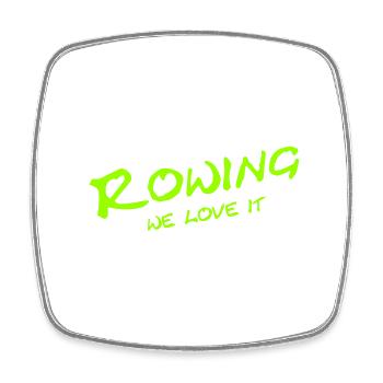 Rowing - We love it - Sport - Aviron Rower Rudern - Viereckiger Kühlschrankmagnet - Weiß - Vorne