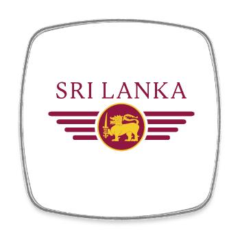 J’aime le Sri Lanka, T-shirt design de style élégance - Magnet carré - blanc - Devant