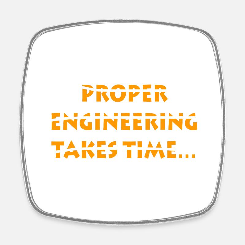 PROPER ENGINEERING - Square fridge magnet - white