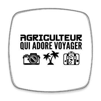 Reisende & Landwirte: Leidenschaft & Entdeckung - Viereckiger Kühlschrankmagnet - Weiß - Vorne