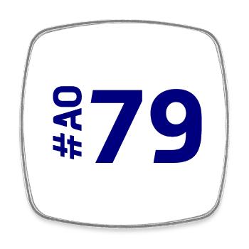 AO79 - Magnet carré - blanc - Devant