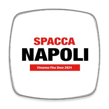 Spaccanapoli Vincenzo Fina - Viereckiger Kühlschrankmagnet - Weiß - Vorne
