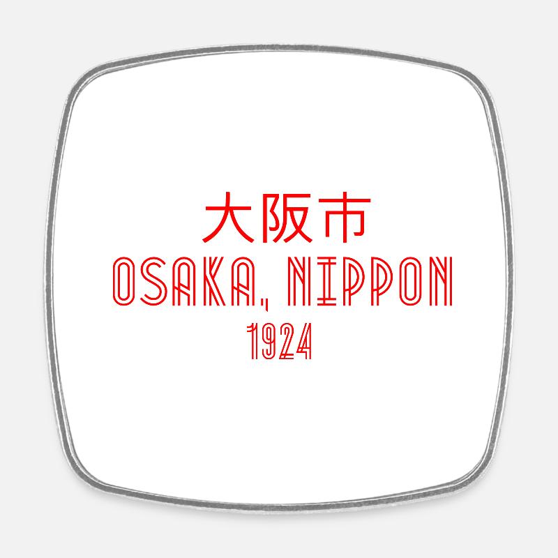 Osaka, Nippon - Magnet carré - blanc