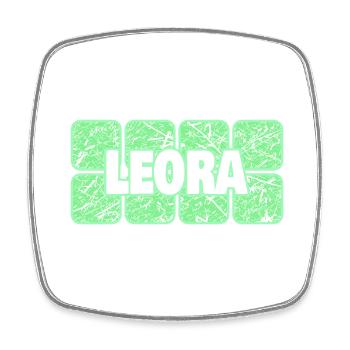 First name Leora - Square fridge magnet - white - Front