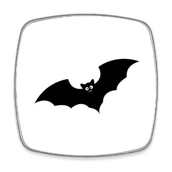 bat - Square fridge magnet - white - Front