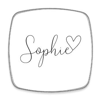 Sophie Last name First name Girl - Square fridge magnet - white - Front