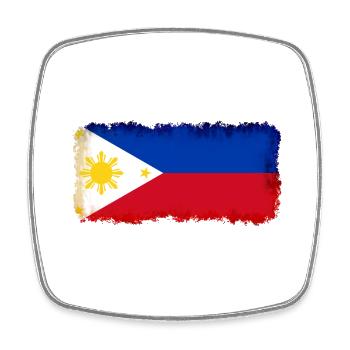 Philippines Philippines - Square fridge magnet - white - Front