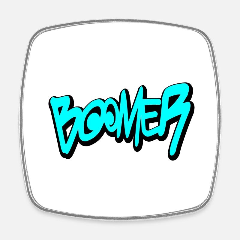 Boomer - Magnet carré - blanc