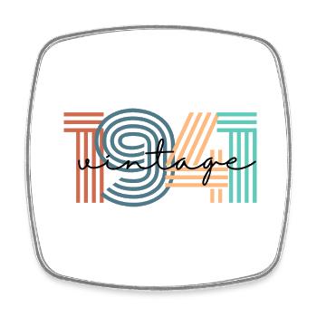 1941 Vintage Retro - Square fridge magnet - white - Front