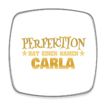 Gift for Carla - Square fridge magnet - white - Front