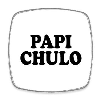 Papi chulo - Viereckiger Kühlschrankmagnet - Weiß - Vorne
