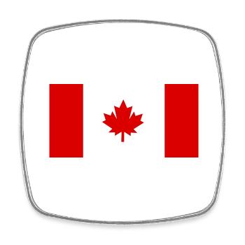 Canada - Magnet carré - blanc - Devant