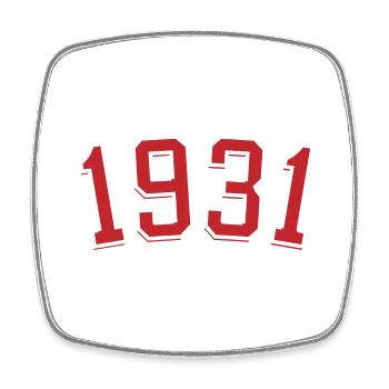 Année de naissance sport 1931 - Magnet carré - blanc - Devant