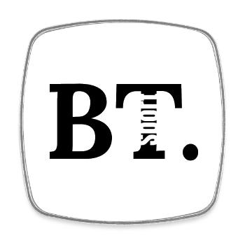BT. - Sports - Viereckiger Kühlschrankmagnet - Weiß - Vorne