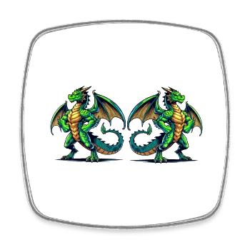 Kite - Square fridge magnet - white - Front