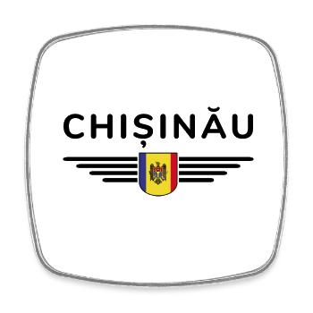 Chișinău T-Shirt – Love for the Capital - Square fridge magnet - white - Front
