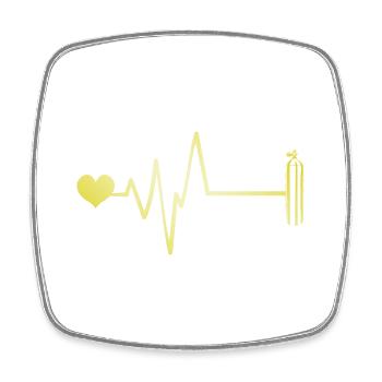 Oxygen Diving Heart Pulse - Square fridge magnet - white - Front