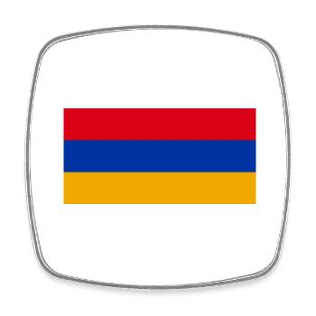 Armenia - Square fridge magnet - white - Front
