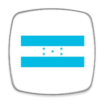 Honduras - Square fridge magnet - white - Front