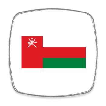 Oman - Magnet carré - blanc - Devant