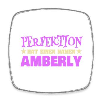 Geschenk für Amberly - Viereckiger Kühlschrankmagnet - Weiß - Vorne