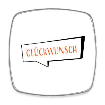 Congratulations two-tone - Square fridge magnet - white - Front