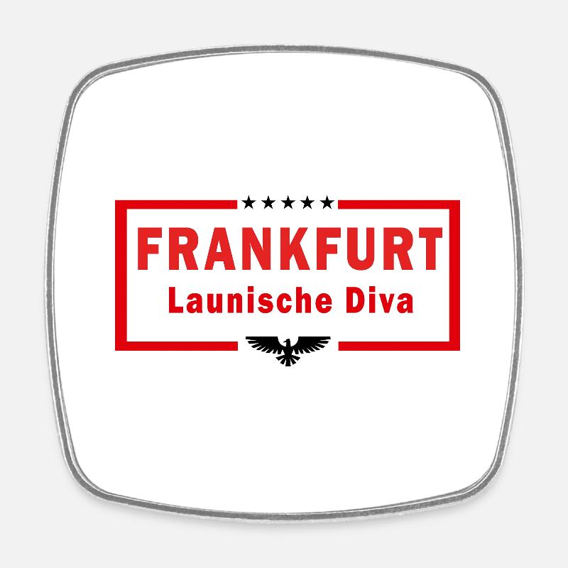 Frankfurt: Schlappekicker - Square fridge magnet - white