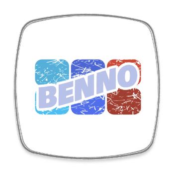 Benno Benno - Magnet carré - blanc - Devant