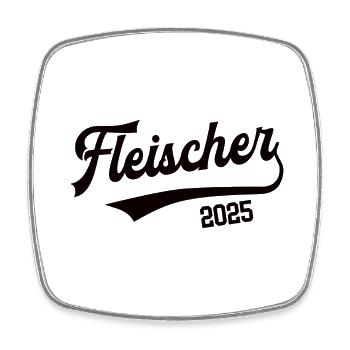 Fleischer 2025 Beruf Fleischerei Lehre Schlachter - Viereckiger Kühlschrankmagnet - Weiß - Vorne