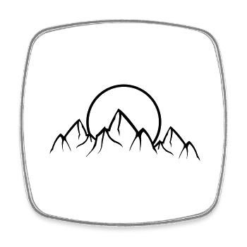 Montagnes Nature - Magnet carré - blanc - Devant