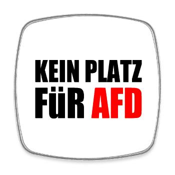 kein platz für afd - Viereckiger Kühlschrankmagnet - Weiß - Vorne