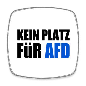 kein platz für afd - Viereckiger Kühlschrankmagnet - Weiß - Vorne