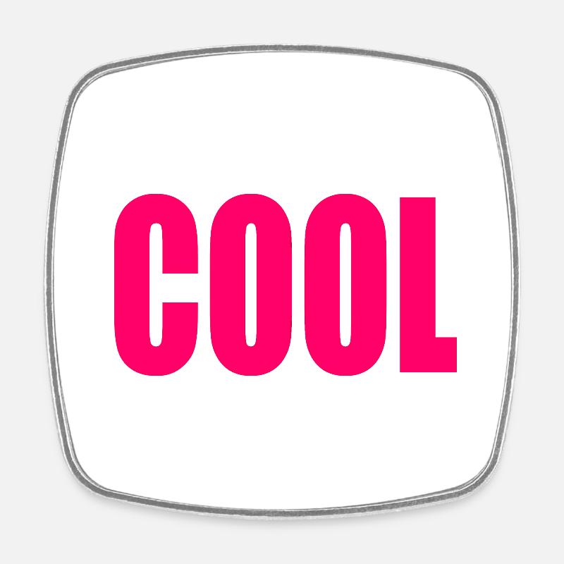 Cool - Viereckiger Kühlschrankmagnet - Weiß