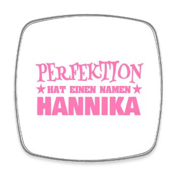 Woman's name Hannika - Square fridge magnet - white - Front