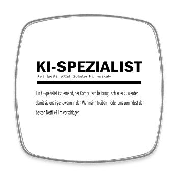 AI Specialist Definition - Square fridge magnet - white - Front