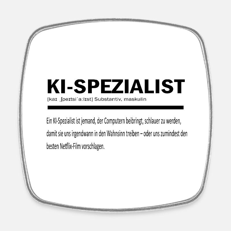 AI Specialist Definition - Square fridge magnet - white