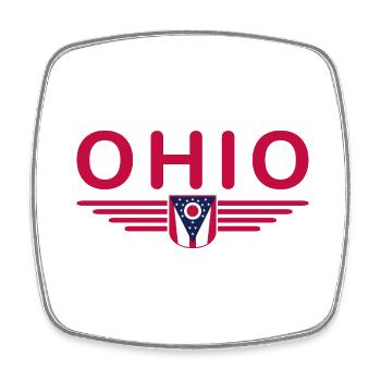 T-shirt de supporter de l'Ohio – Un incontournable pour les fans - Magnet carré - blanc - Devant